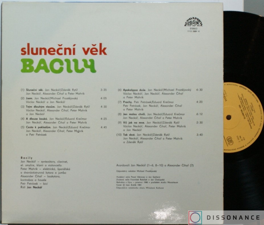 Виниловая пластинка Bacily - Slunecni Vek (1982) - фото 1