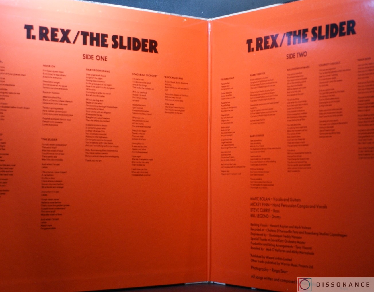 Виниловая пластинка T Rex - Slider (1972) - фото 1