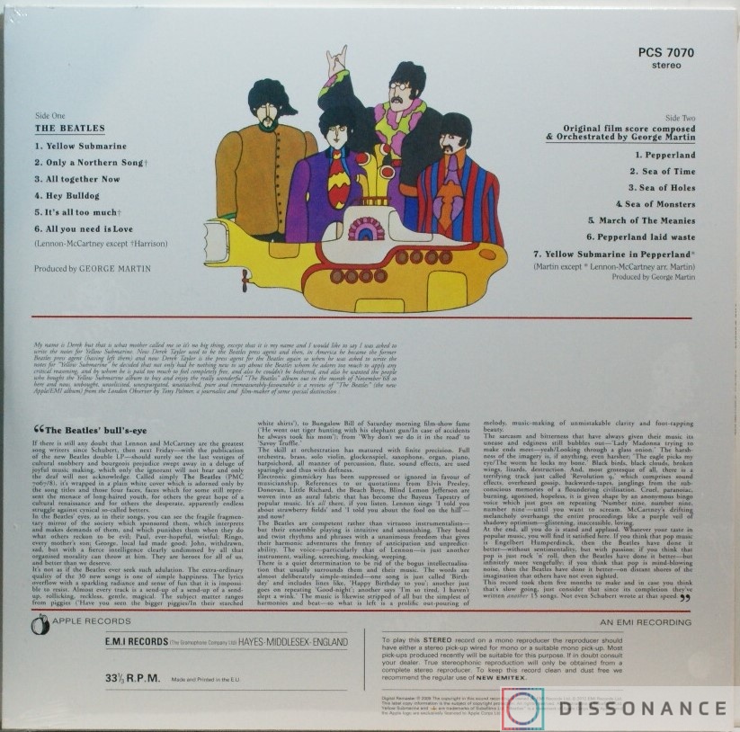 Виниловая пластинка Beatles - Yellow Submarine (1967) - фото 1