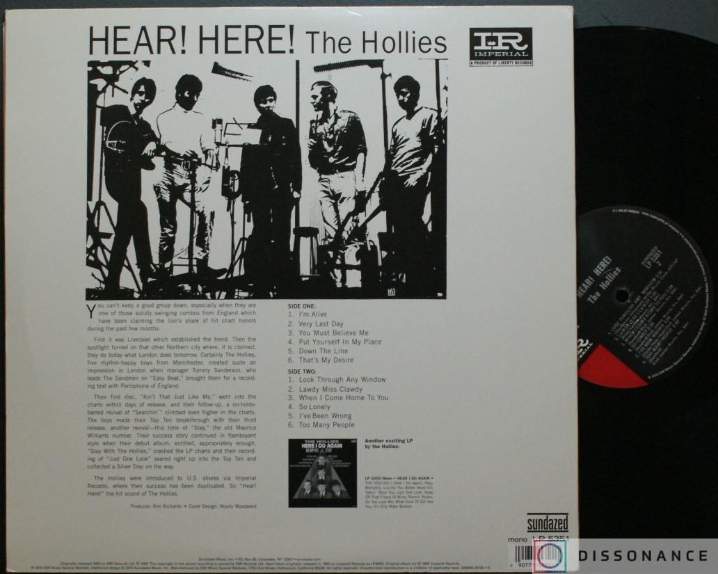 Виниловая пластинка Hollies - Hear Here (1965) - фото 1