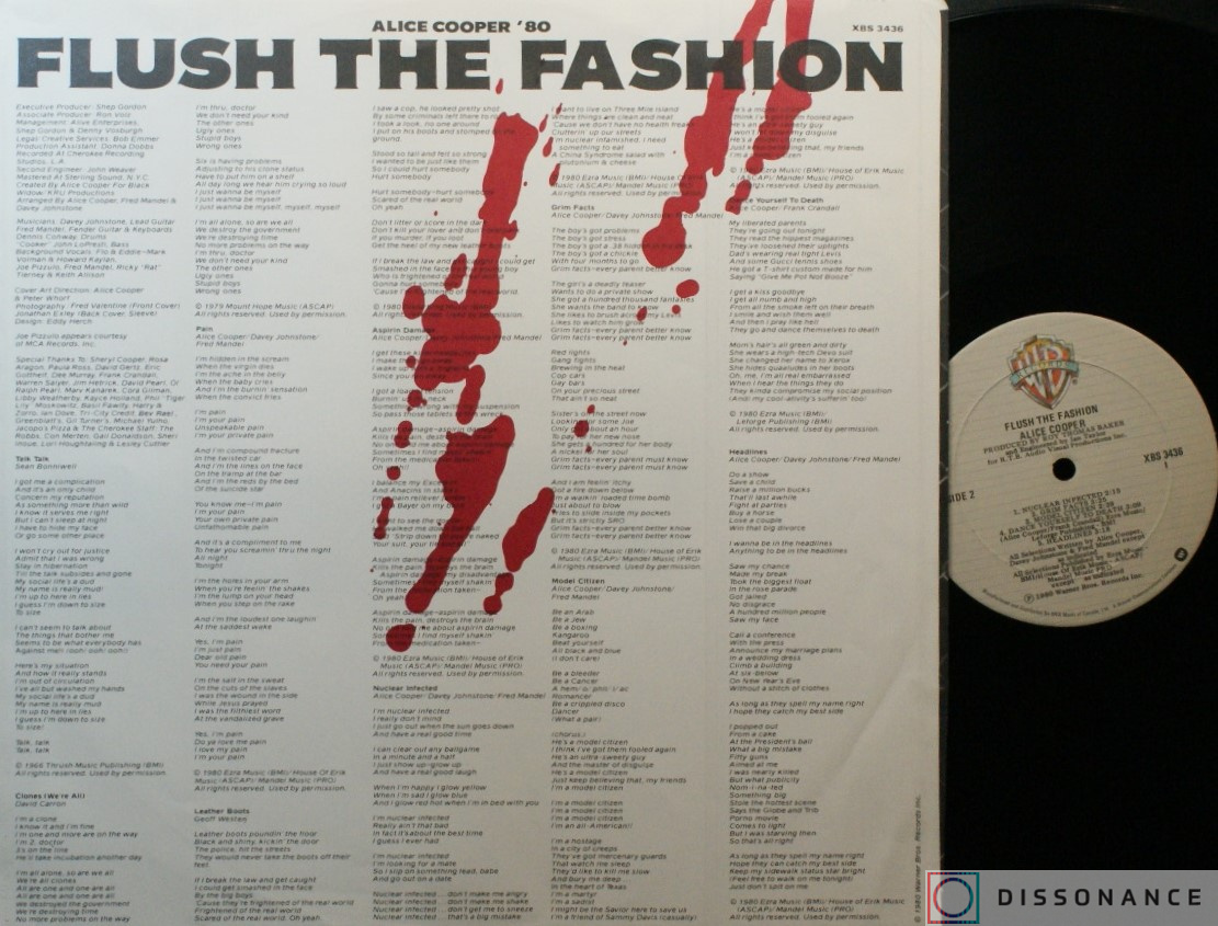Виниловая пластинка Alice Cooper - Flush The Fashion (1980) - фото 2