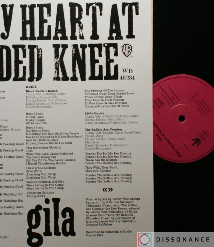 Виниловая пластинка Gila - Bury My Heart At Wounded Knee (1973) - фото 2