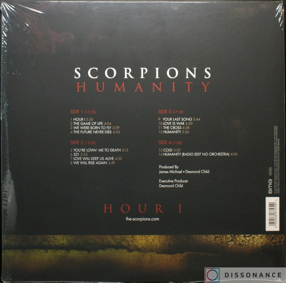 Виниловая пластинка Scorpions - Humanity (2007) - фото 1