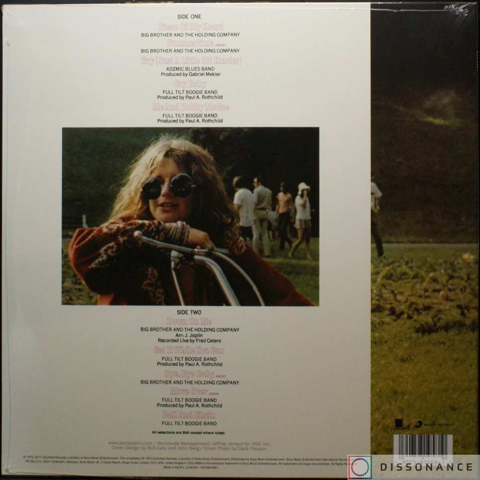 Виниловая пластинка Janis Joplin - Janis Joplin's Greatest Hits (1973) - фото 1