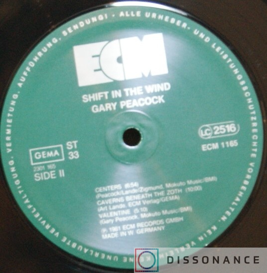 Виниловая пластинка Gary Peacock, Art Lande, Eliot Zigmund - Shift In The Wind (1980) - фото 2