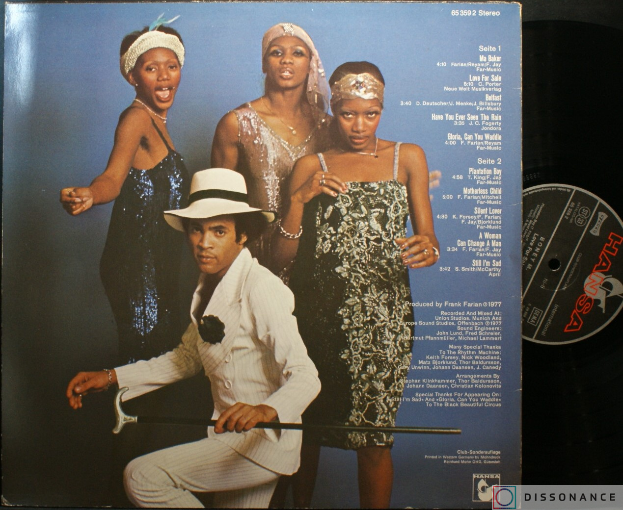 Виниловая пластинка Boney M - Love For Sale (1977) - фото 1