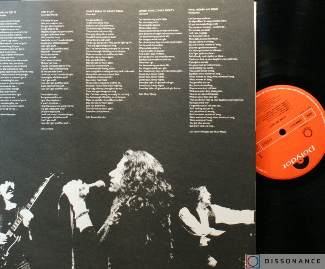 Виниловая пластинка Whitesnake - Come An' Get It (1981) - фото 2