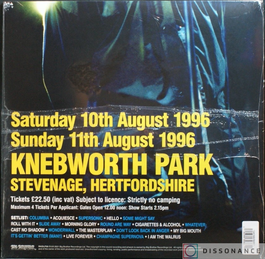 Виниловая пластинка Oasis - Live At Knebworth 1996 (1996) - фото 1