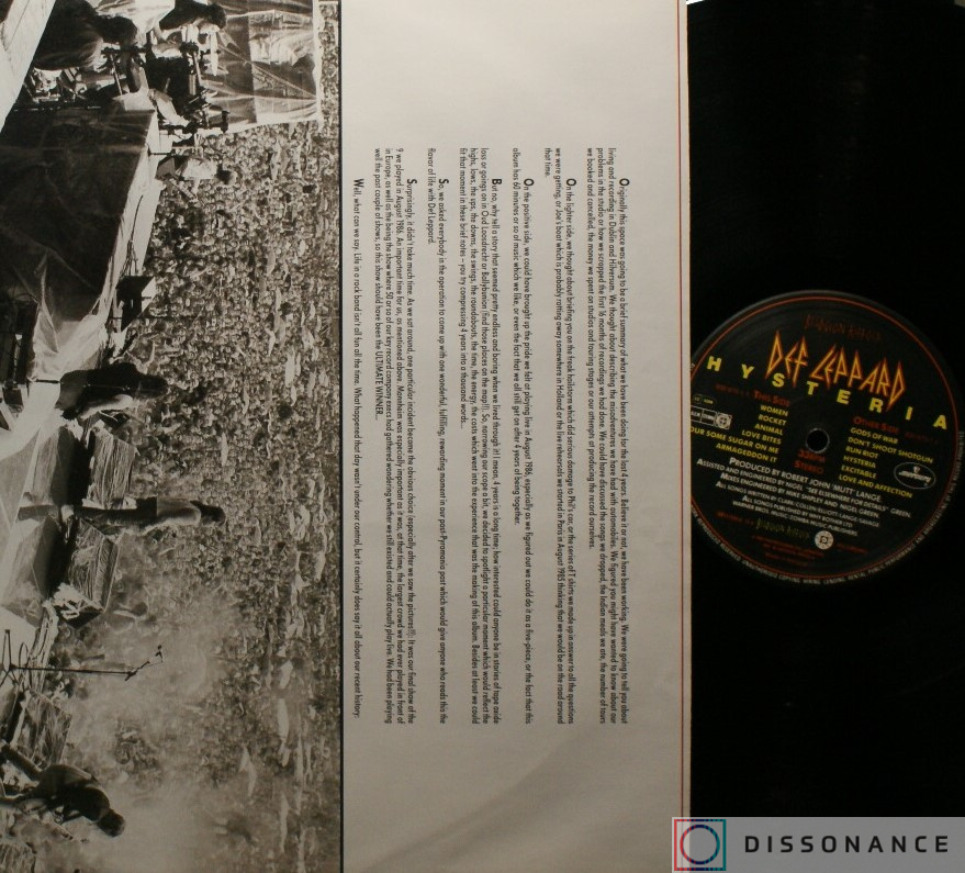 Виниловая пластинка Def Leppard - Hysteria (1987) - фото 2