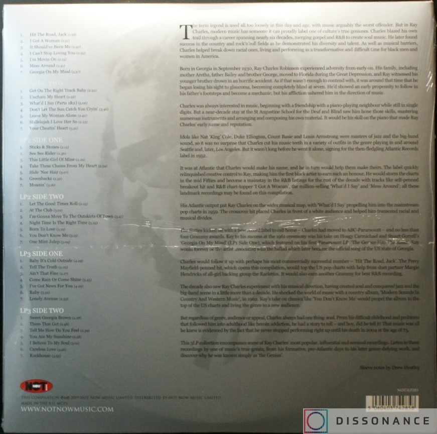 Виниловая пластинка Ray Charles - Platinum Collection (2019) - фото 1