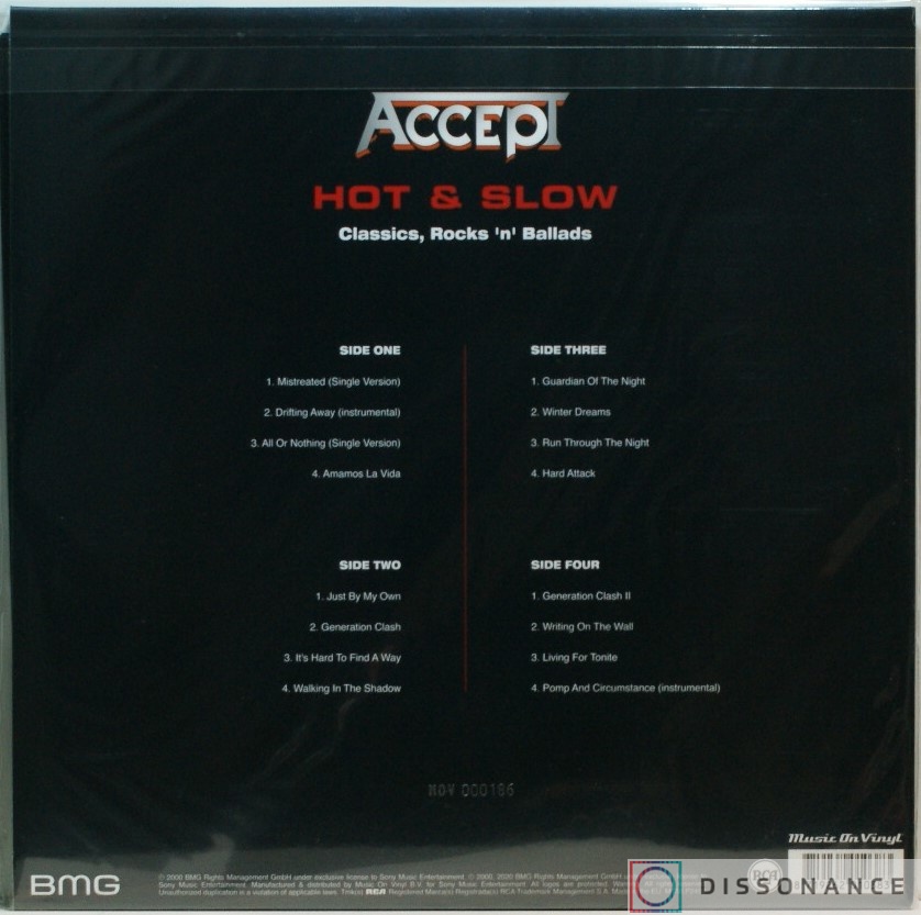 Виниловая пластинка Accept - Hot And Slow (2000) - фото 1