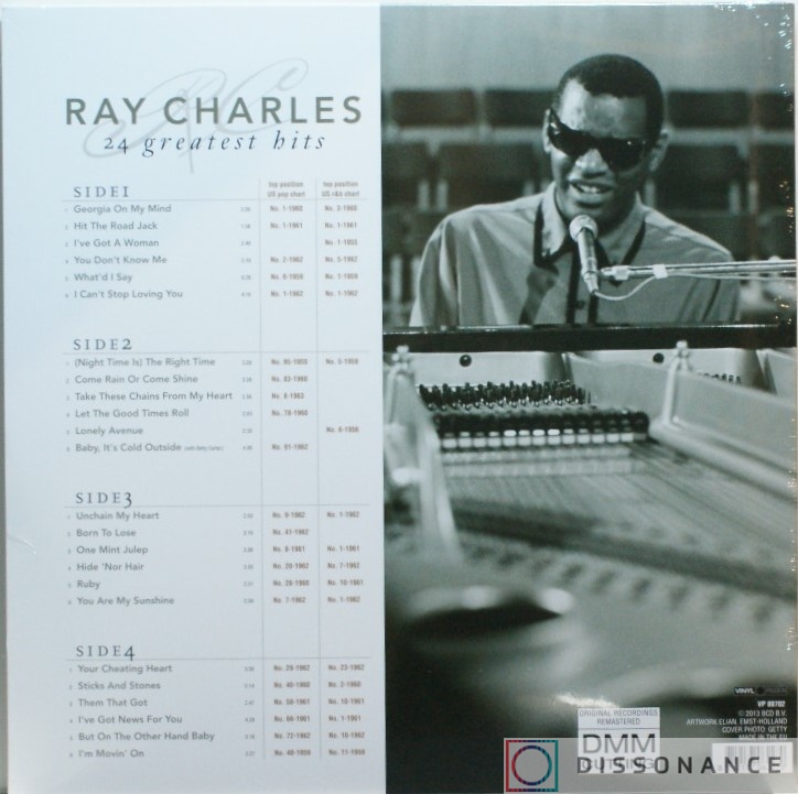 Виниловая пластинка Ray Charles - Ray Charles 24 Greatest Hits (2013) - фото 1