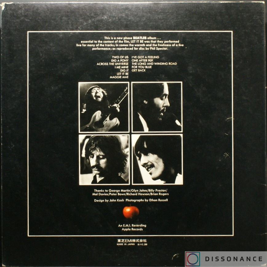 Виниловая пластинка Beatles - Let It Be (1970) - фото 2