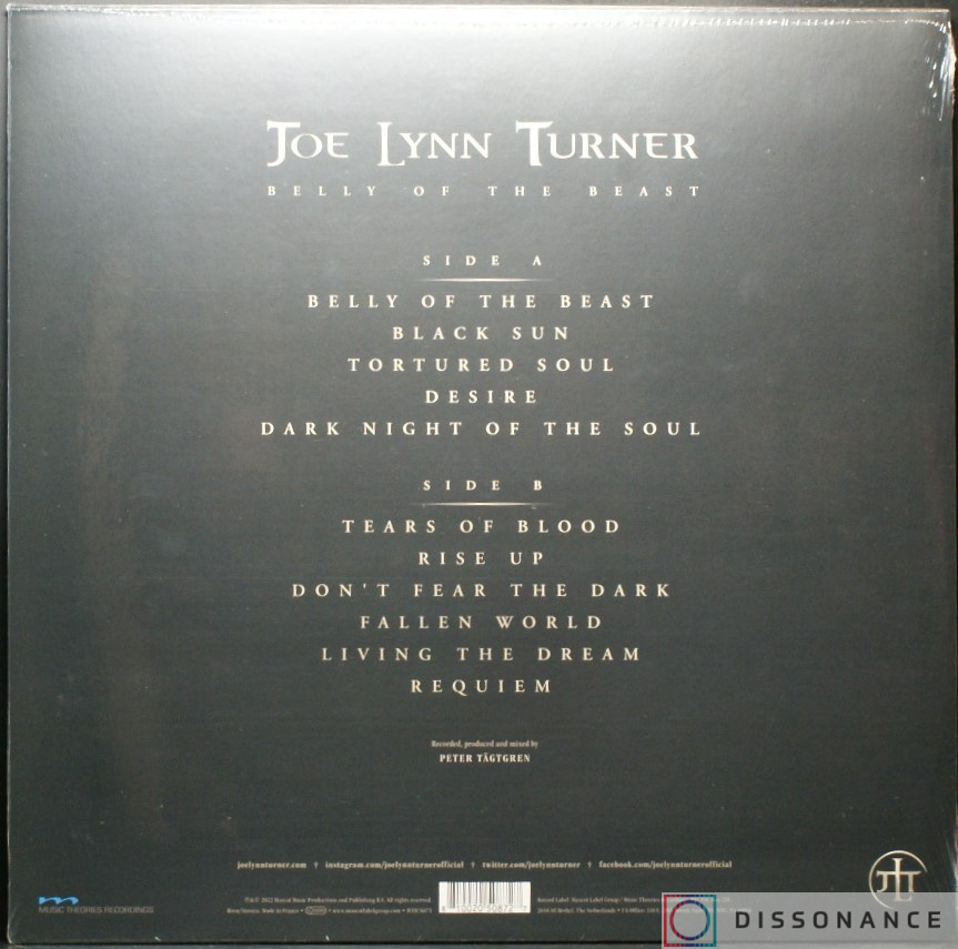 Виниловая пластинка Joe Lynn Turner - Belly Of The Beast (2022) - фото 1