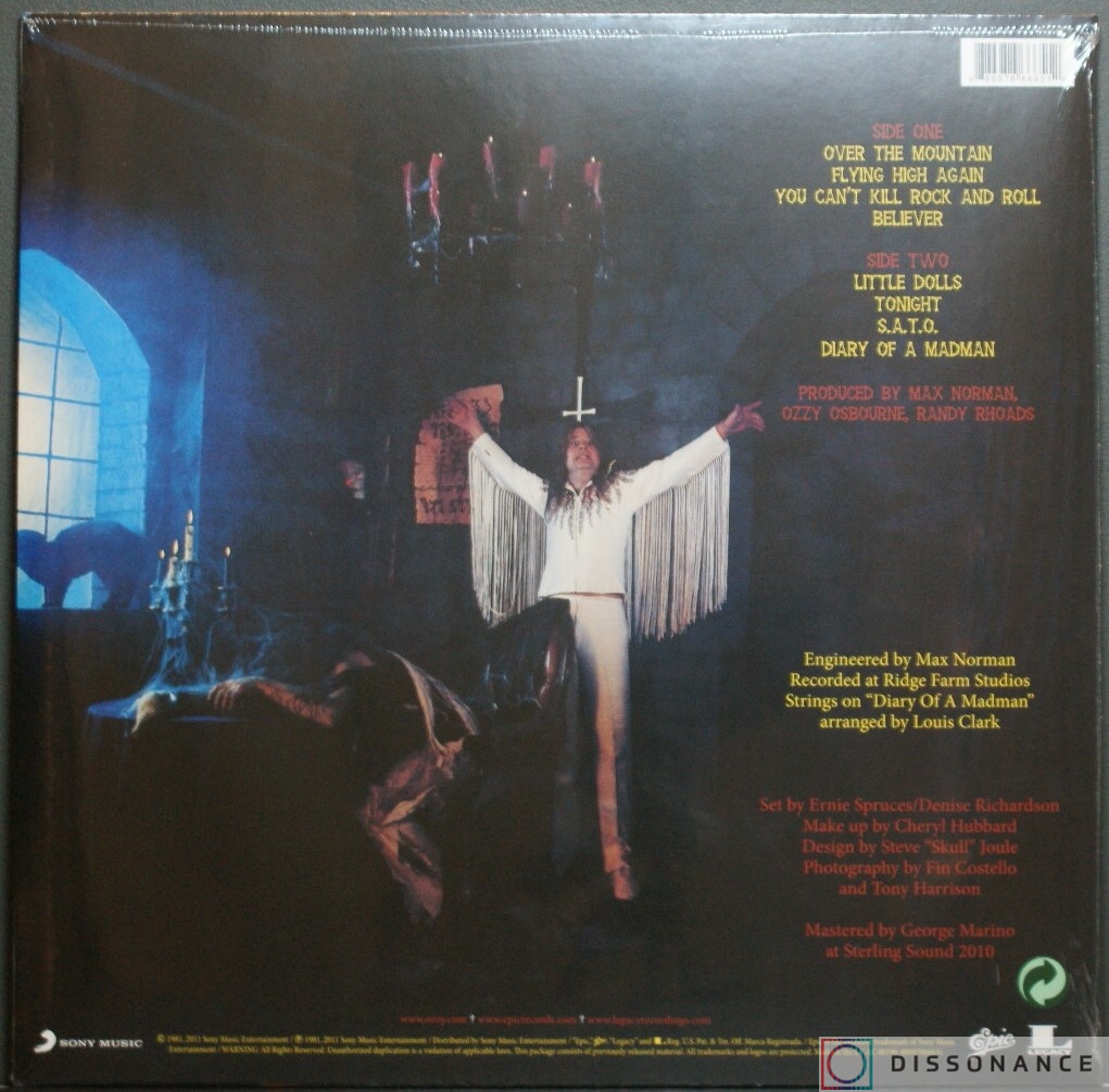 Виниловая пластинка Ozzy Osbourne - Diary Of A Madman (1981) - фото 1