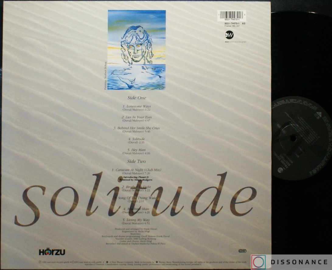Виниловая пластинка Frank Duval - Solitude (1991) - фото 1