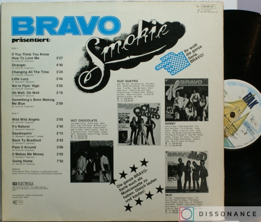 Виниловая пластинка Smokie - Bravo Smokie (1976) - фото 1