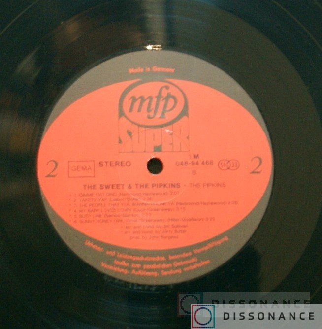 Виниловая пластинка Sweet - And The Pipkins (1974) - фото 2