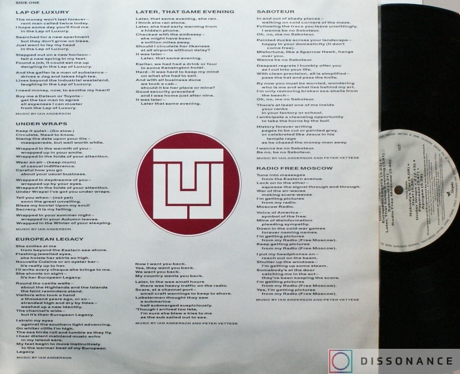 Виниловая пластинка Jethro Tull - Under Wraps (1984) - фото 2