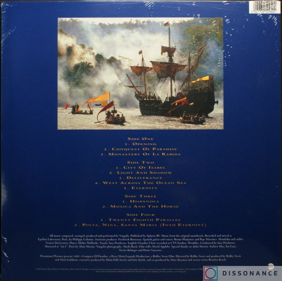 Виниловая пластинка Vangelis - 1492 Conquest Of Paradise (1992) - фото 1
