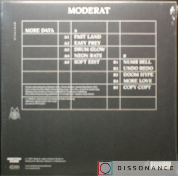 Виниловая пластинка Moderat - More D4ta (2022) - фото 1