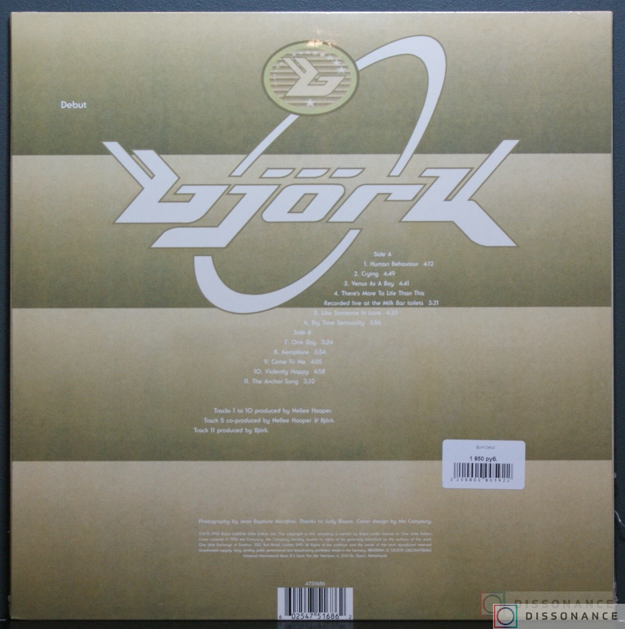 Виниловая пластинка Bjork - Debut (1993) - фото 1