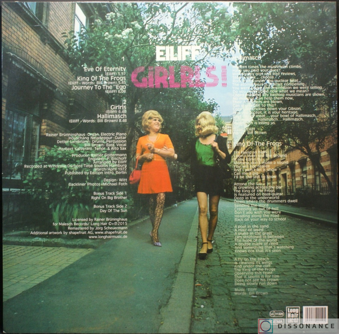 Виниловая пластинка Eiliff - Girlrls (1972) - фото 1
