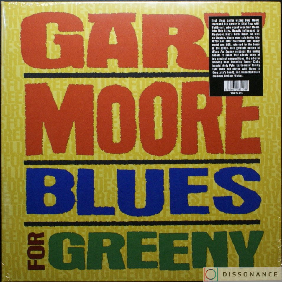 Виниловая пластинка Gary Moore - Blues For Greeny (1995) - фото обложки