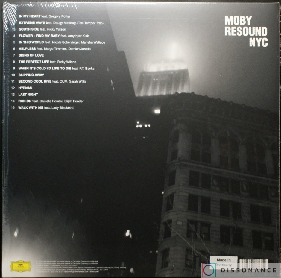 Виниловая пластинка Moby - Resound NYC (2023) - фото 1