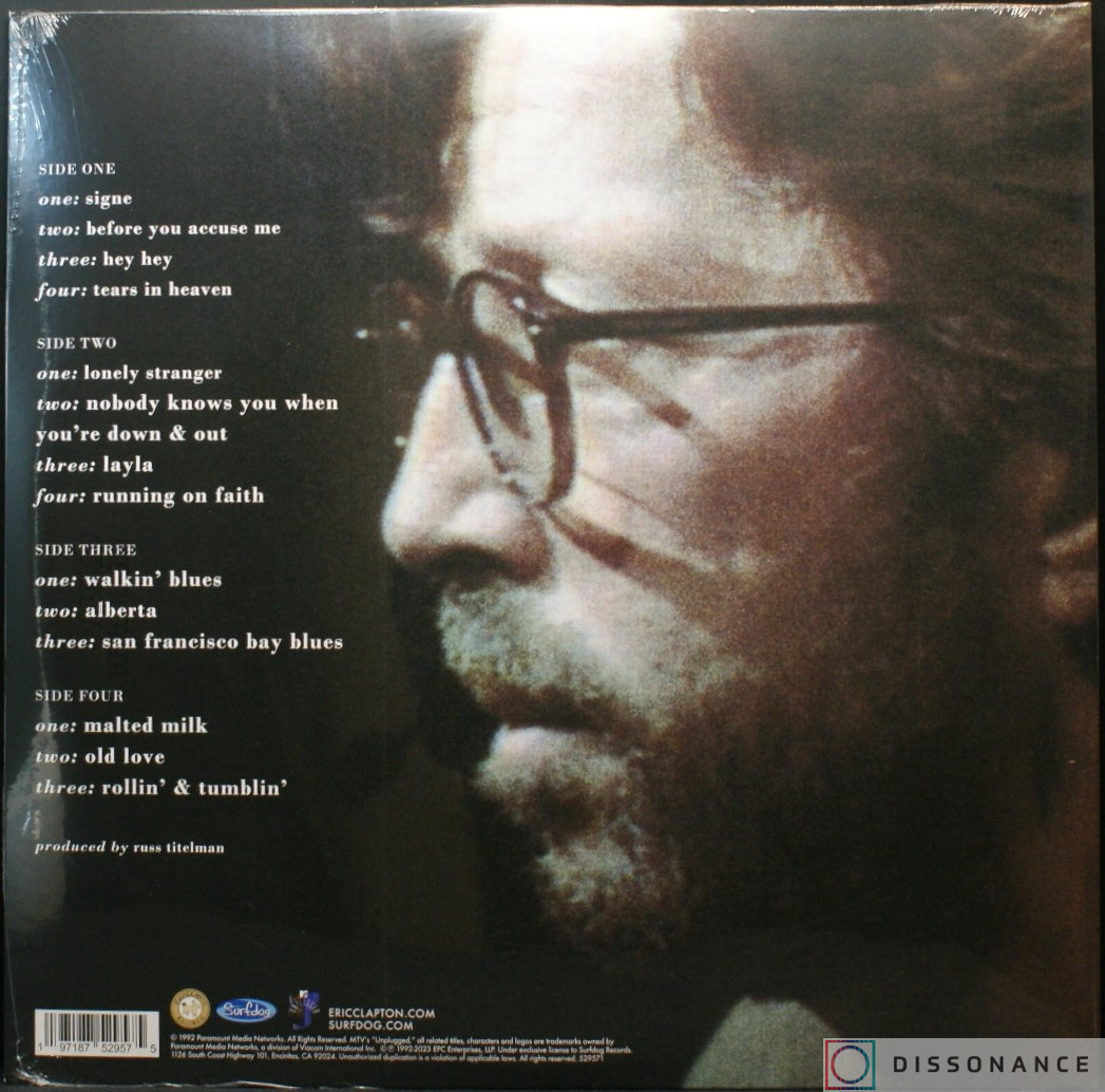 Виниловая пластинка Eric Clapton - Unplugged (1992) - фото 1