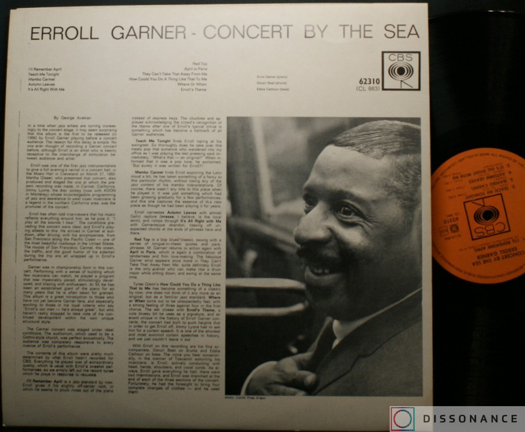 Виниловая пластинка Erroll Garner - Concert By The Sea (1956) - фото 1