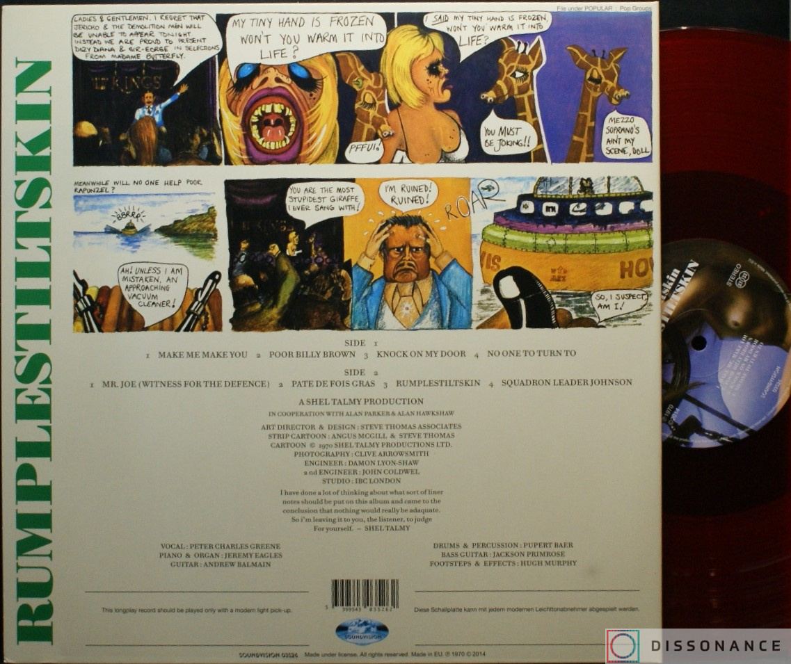 Виниловая пластинка Rumplestiltskin - Rumplestiltskin (1970) - фото 2