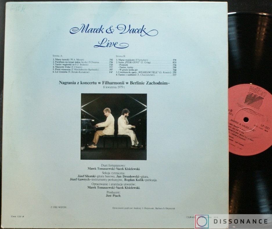 Виниловая пластинка Marek And Vacek - Marek And Vacek Live (1980) - фото 1