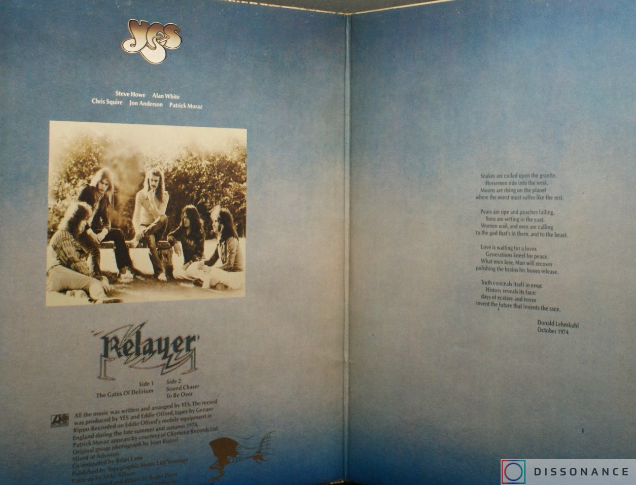Виниловая пластинка Yes - Relayer (1974) - фото 1