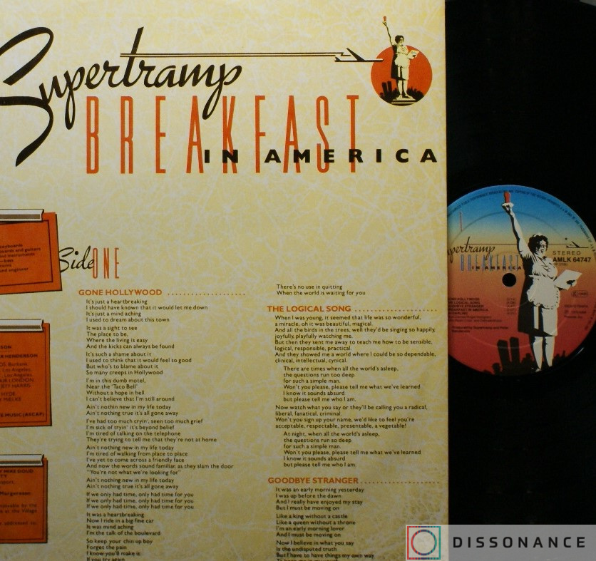 Виниловая пластинка Supertramp - Breakfast In America (1979) - фото 2