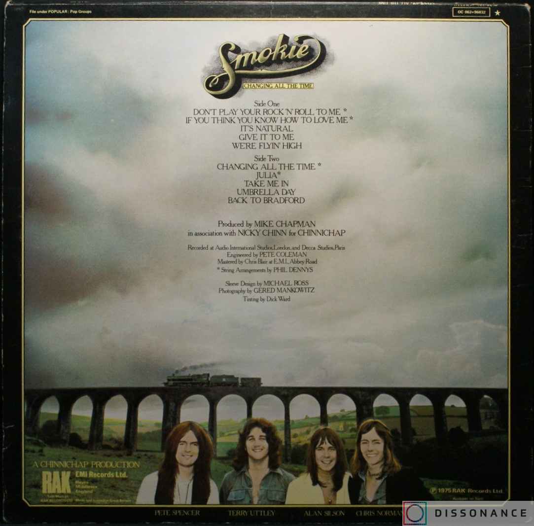 Виниловая пластинка Smokie - Changing All The Time (1975) - фото 1