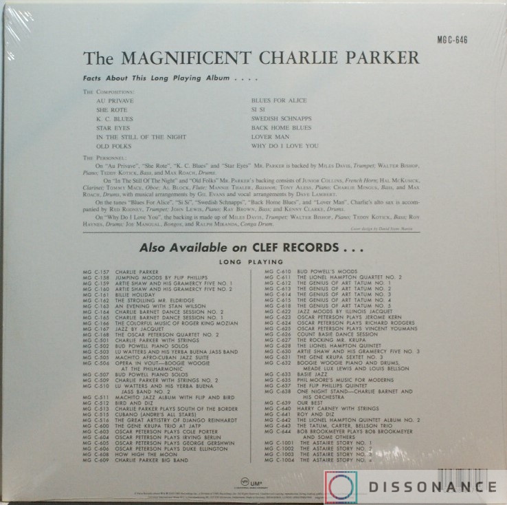 Виниловая пластинка Charlie Parker - Magnificent Charlie Parker (2019) - фото 1