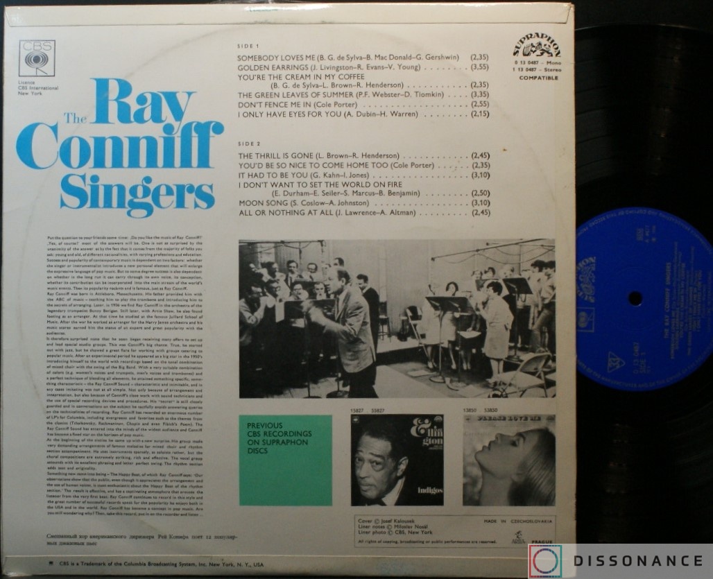 Виниловая пластинка Ray Conniff Singers - Ray Conniff Singers (1961) - фото 1