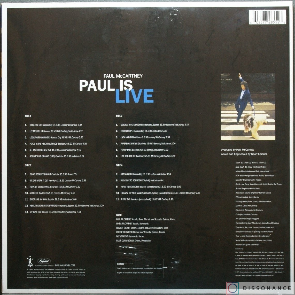 Виниловая пластинка Paul McCartney - Paul Is Live (1993) - фото 1