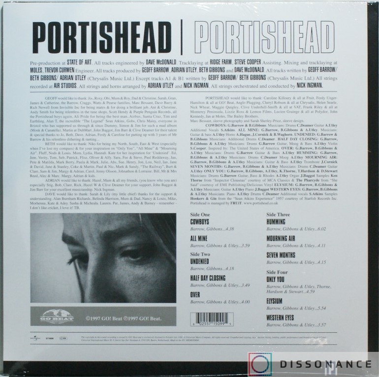 Виниловая пластинка Portishead - Portishead (1997) - фото 1