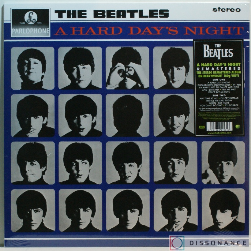 Виниловая пластинка Beatles - Hard Days Night (1964) - фото обложки