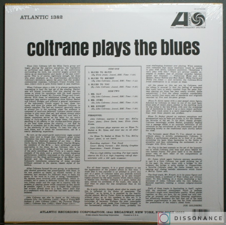Виниловая пластинка John Coltrane - Coltrane Plays The Blues (1962) - фото 1