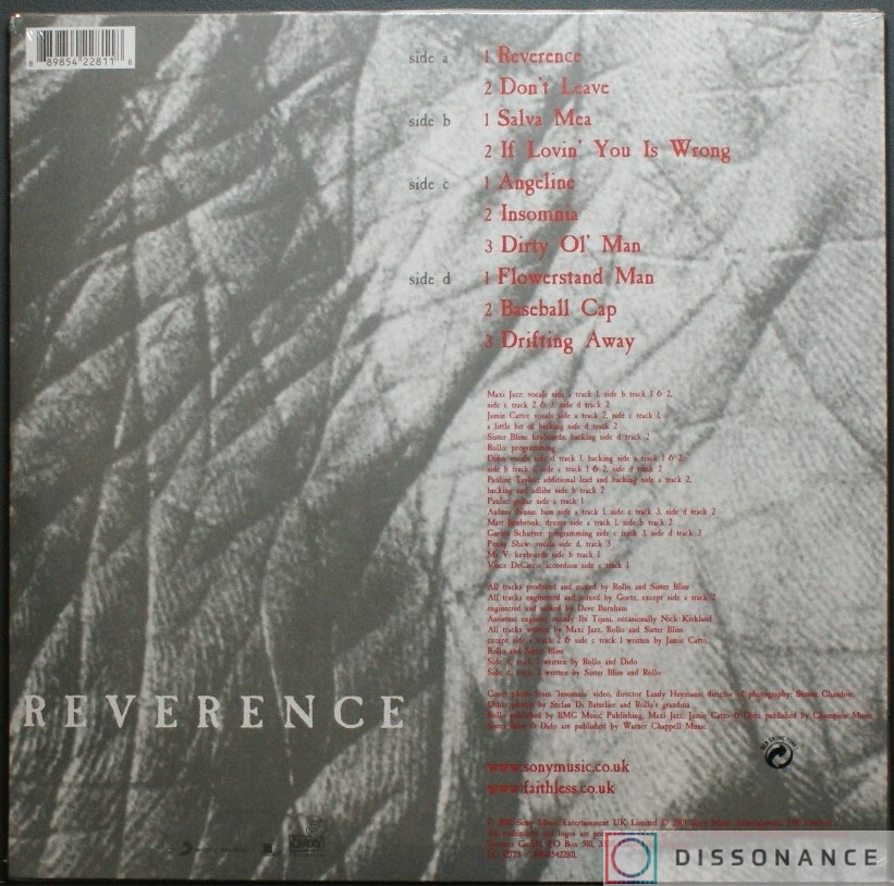 Виниловая пластинка Faithless - Reverence (1996) - фото 1
