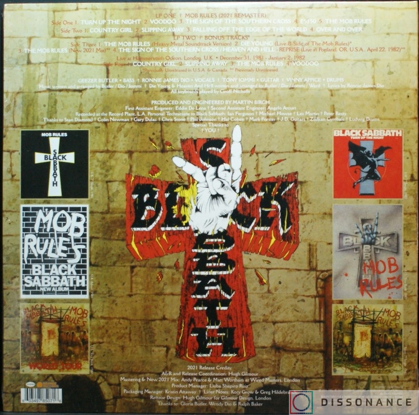 Виниловая пластинка Black Sabbath - Mob Rules (1981) - фото 1