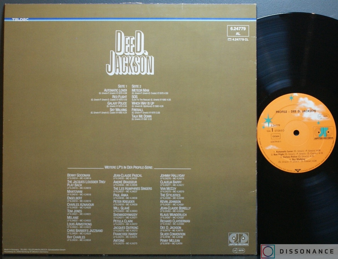 Виниловая пластинка Dee D Jackson - Profile Best Of (1981) - фото 1