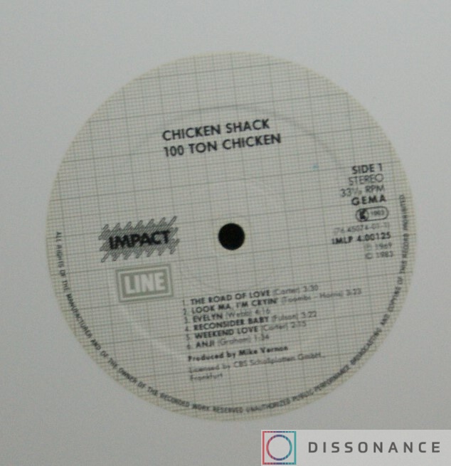 Виниловая пластинка Chicken Shack - 100 Ton Chicken (1969) - фото 2