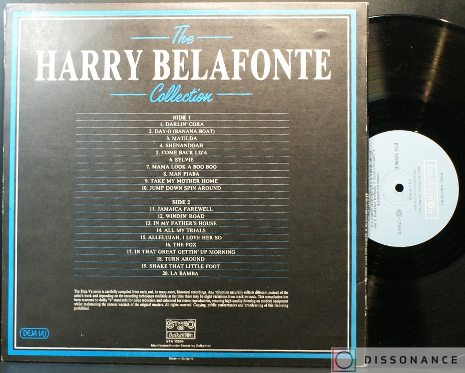 Виниловая пластинка Harry Belafonte - 20 Golden Greats (1984) - фото 1