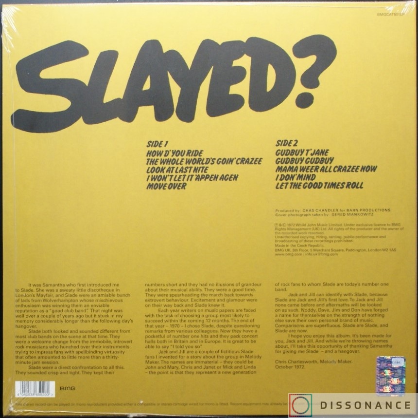 Виниловая пластинка Slade - Slayed (1972) - фото 1