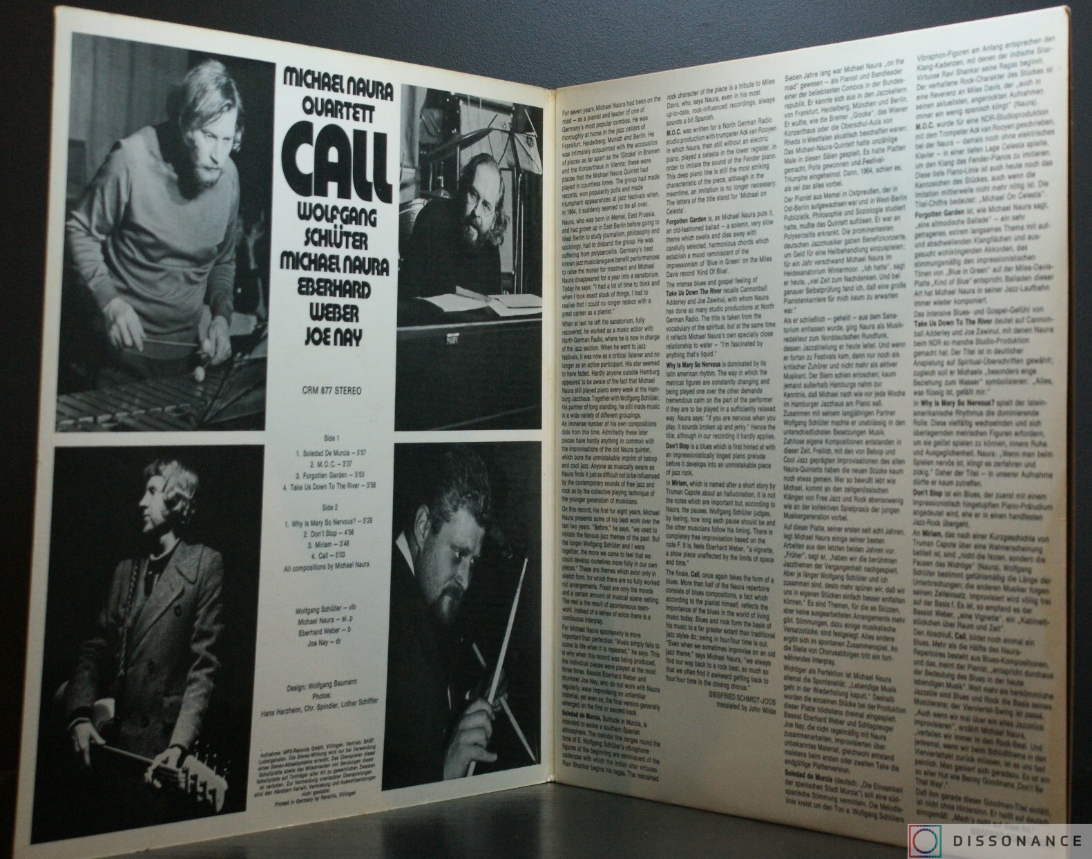 Виниловая пластинка Michael Naura - Call (1971) - фото 1