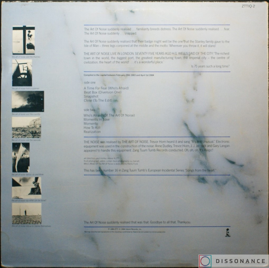 Виниловая пластинка Art Of Noise - Whos Afraid Of The Art Of Noise (1984) - фото 1